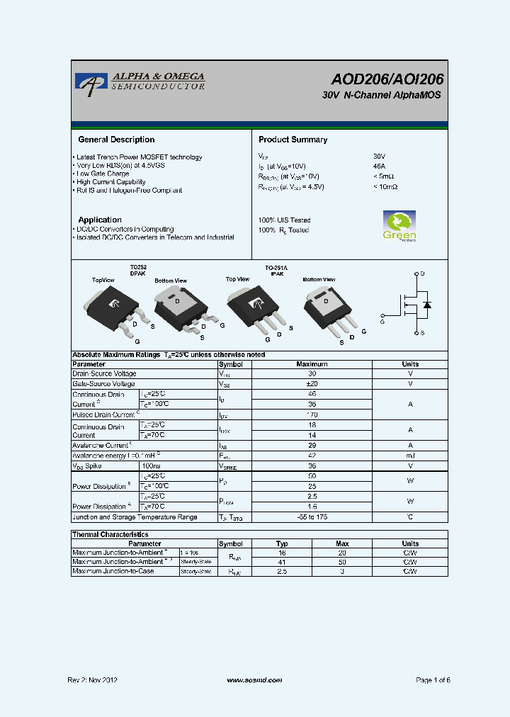 AOD206_9005357.PDF Datasheet