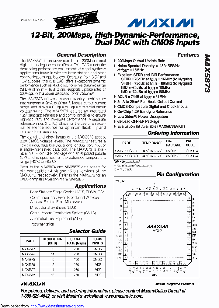 MAX5873EGK-D_9009485.PDF Datasheet