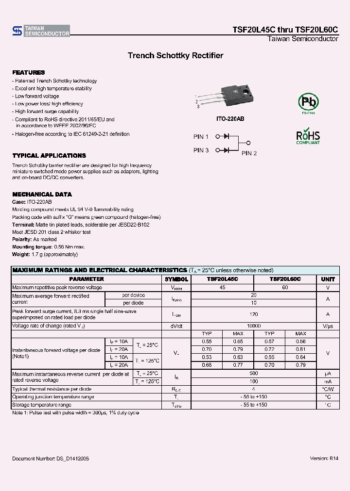 TSF20L45C_9010200.PDF Datasheet