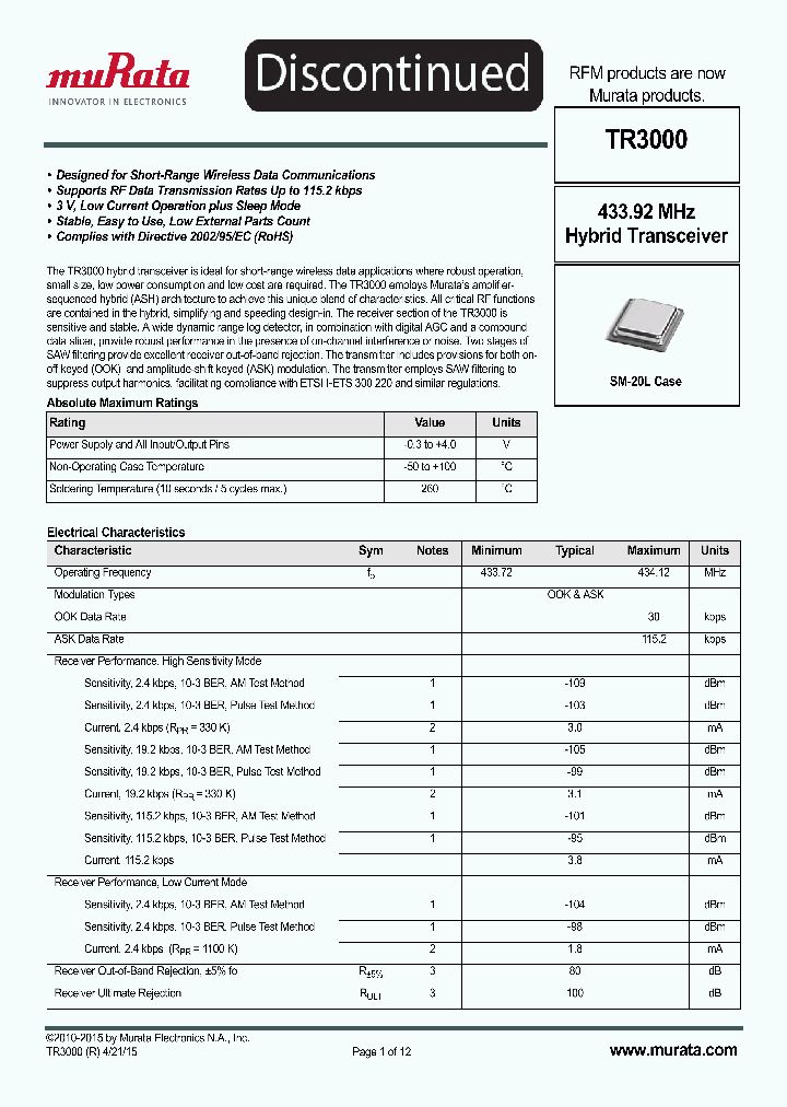 TR3000_9011819.PDF Datasheet