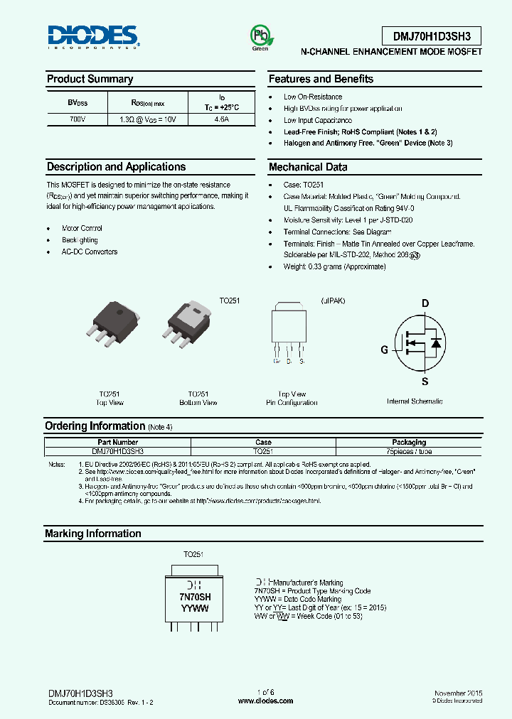 DMJ70H1D3SH3_9011797.PDF Datasheet