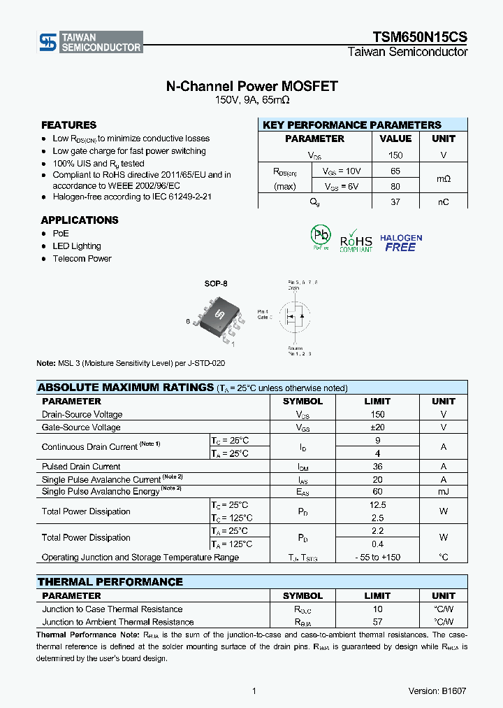 TSM650N15CS_9014909.PDF Datasheet
