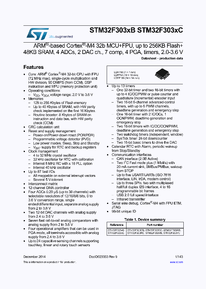 STM32F303VBT6_9016800.PDF Datasheet