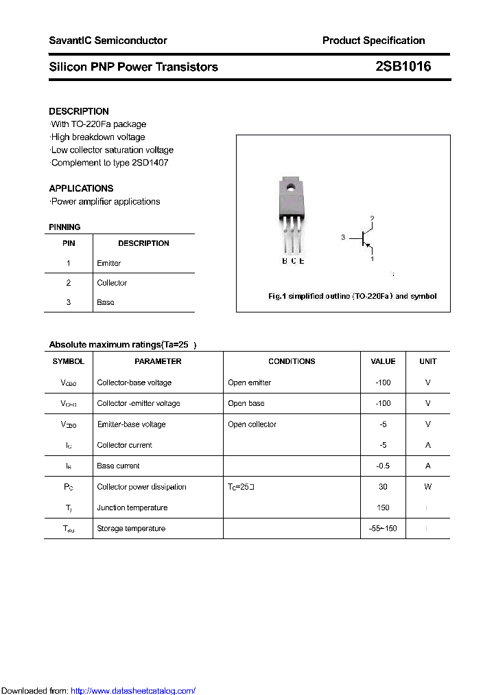 2SB1016_9016991.PDF Datasheet