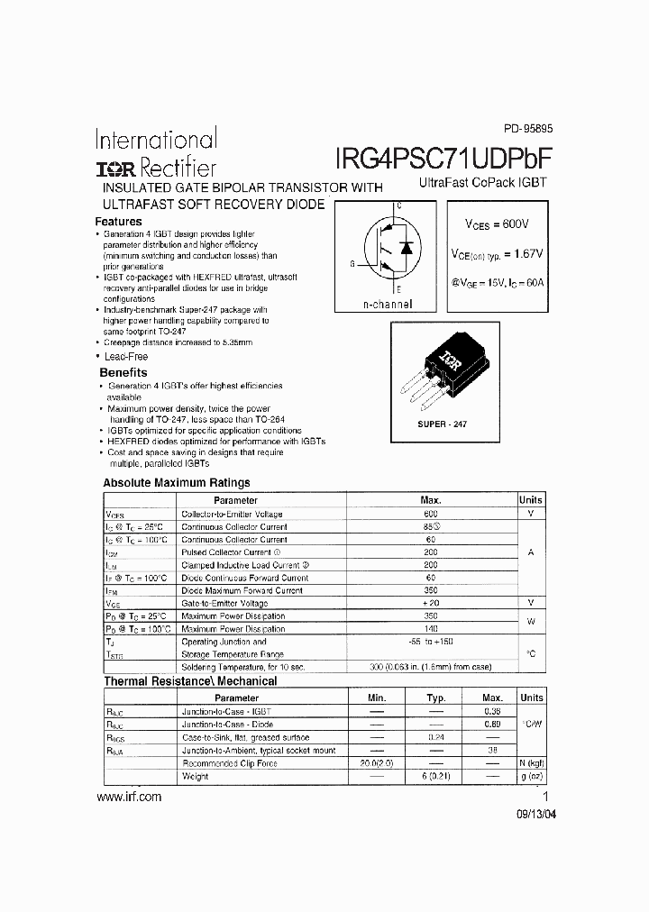 IRG4PSC71UDPBF-15_9017485.PDF Datasheet