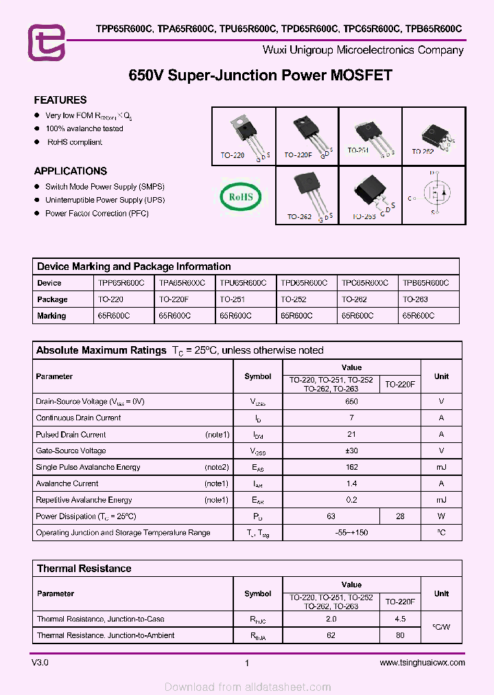 TPD65R600C_9017791.PDF Datasheet