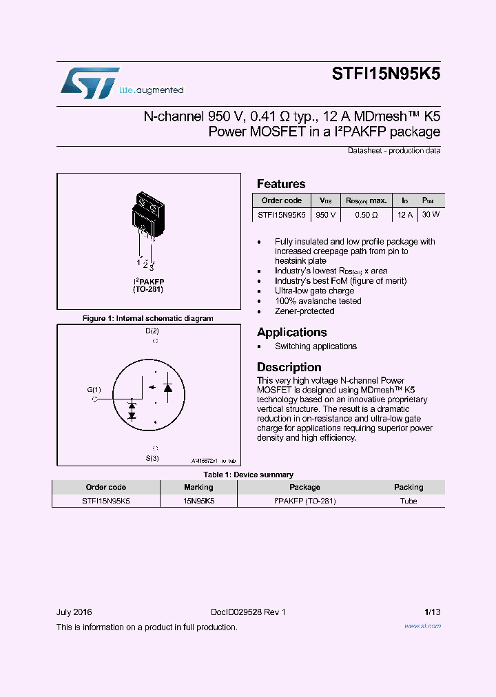 STFI15N95K5_9018246.PDF Datasheet