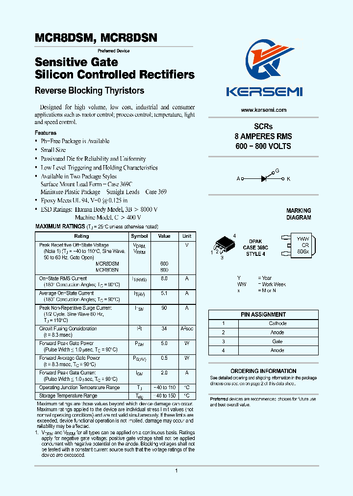 MCR8DSN_9018791.PDF Datasheet