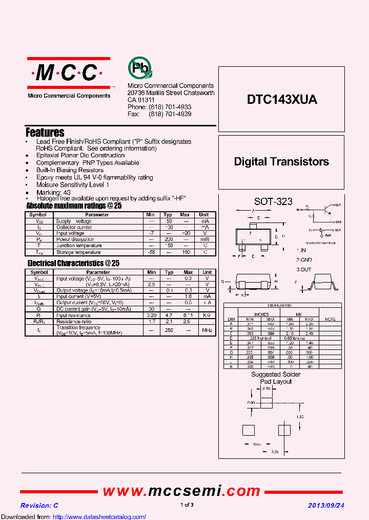 DTC143XUA_9019122.PDF Datasheet