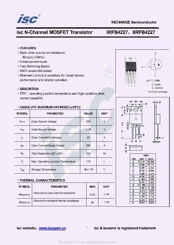 IIRFB4227_9023339.PDF Datasheet