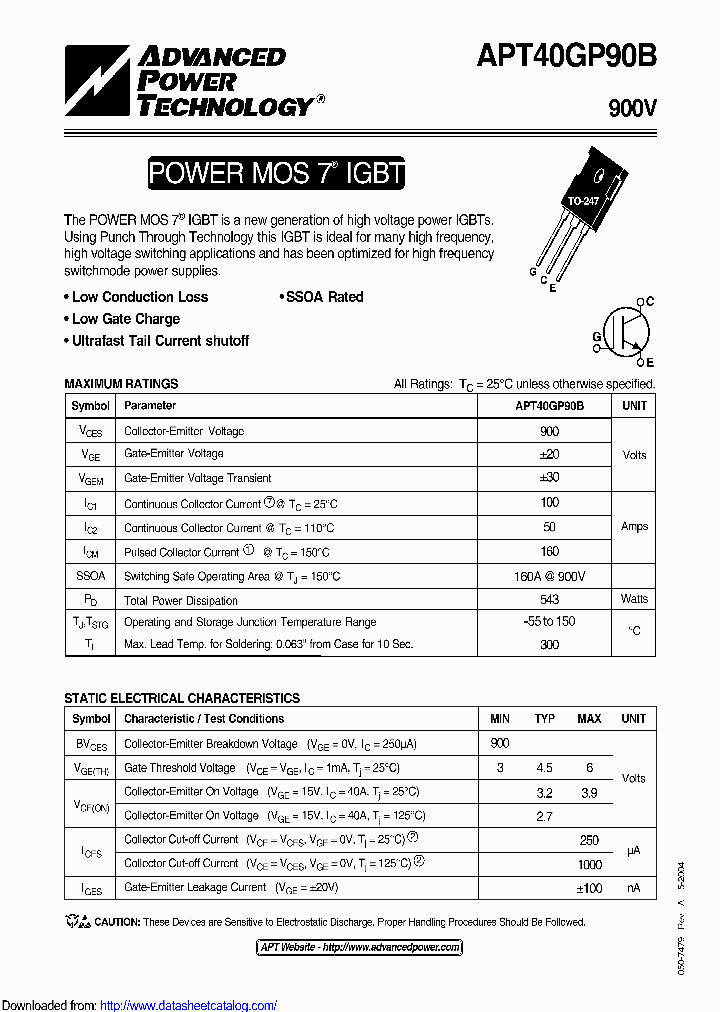 APT40GP90BG_9029534.PDF Datasheet