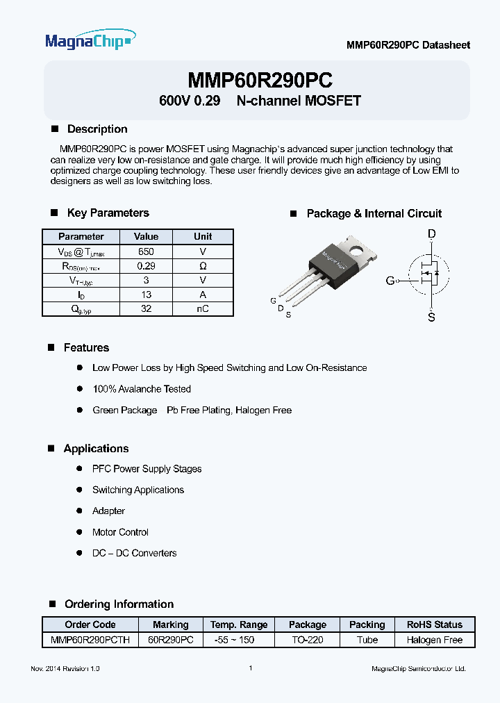 MMP60R290PC_9031273.PDF Datasheet