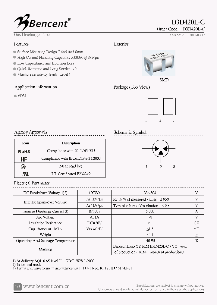 BSD420L-C_9031786.PDF Datasheet