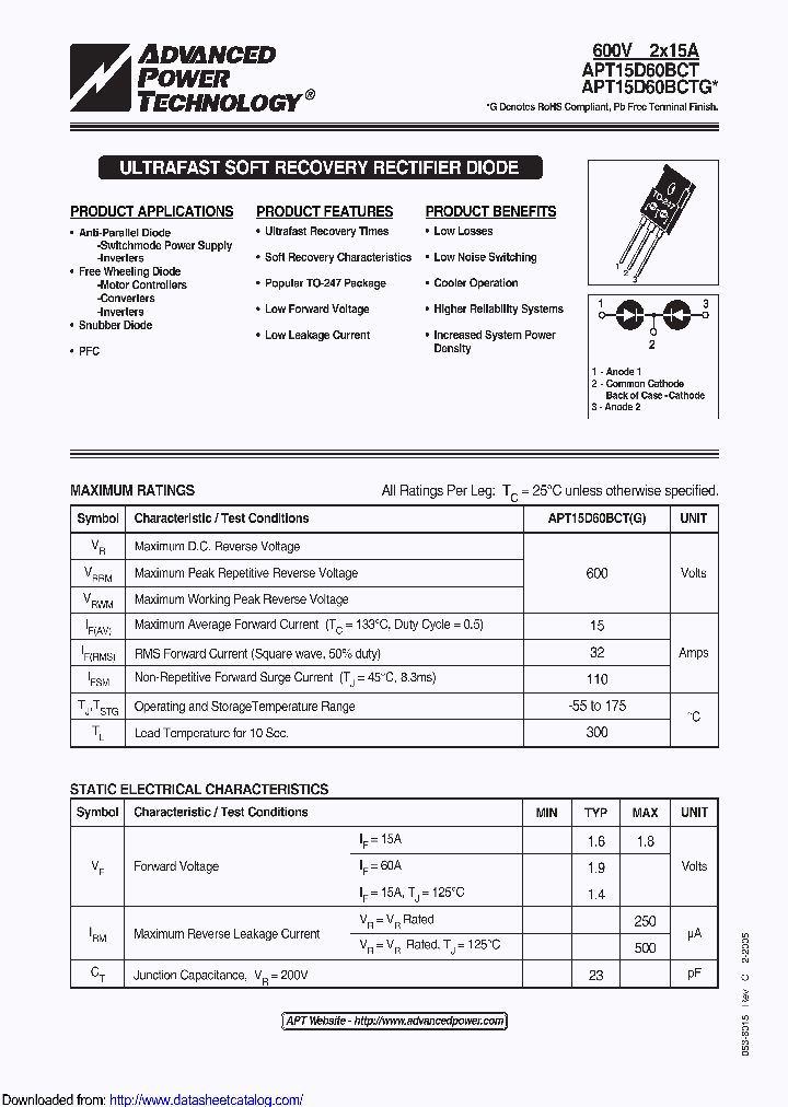 APT15D60BCTG_9034893.PDF Datasheet