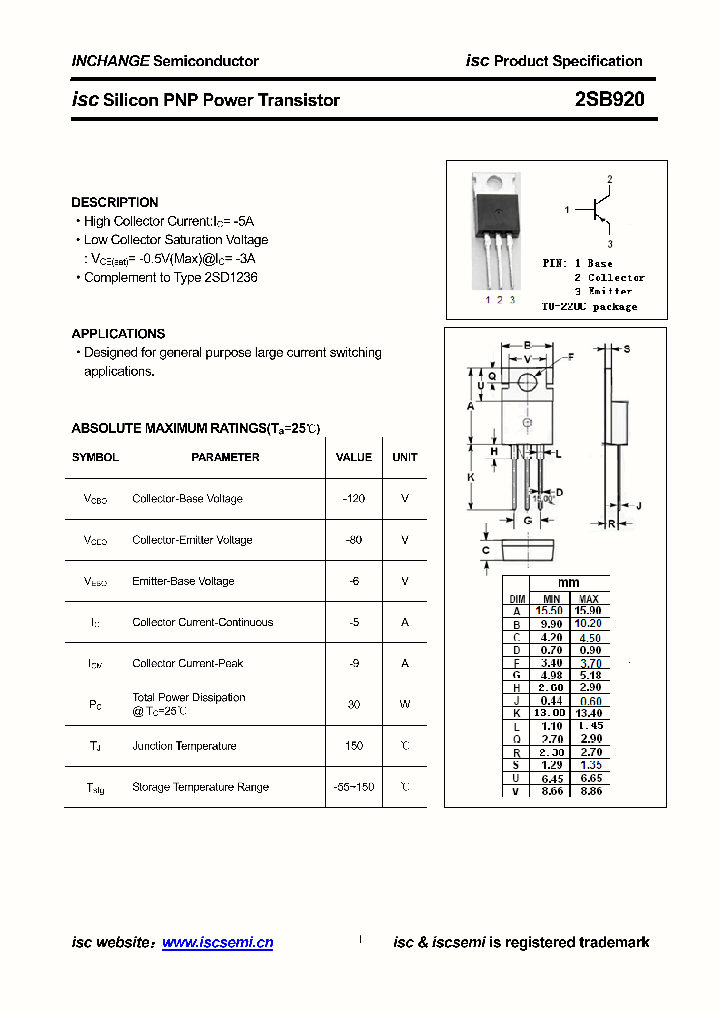 2SB920_9036247.PDF Datasheet