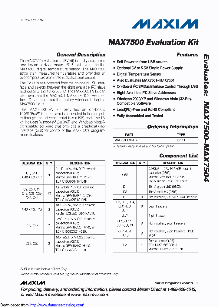 MAX7500EVKIT_9038373.PDF Datasheet