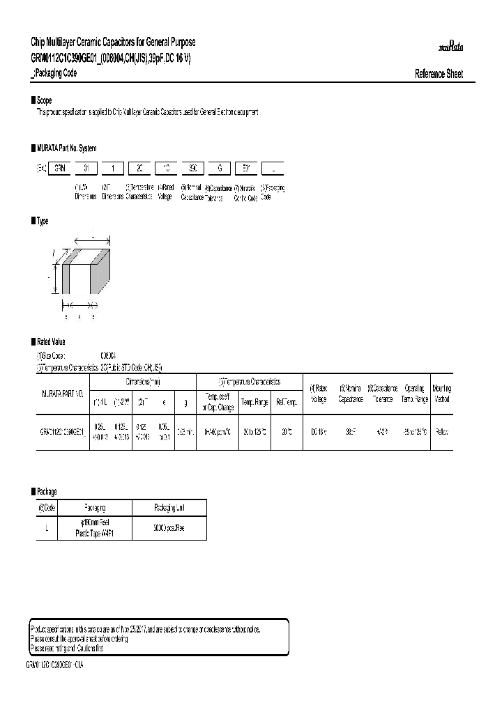 GRM0112C1C390GE01_9050358.PDF Datasheet