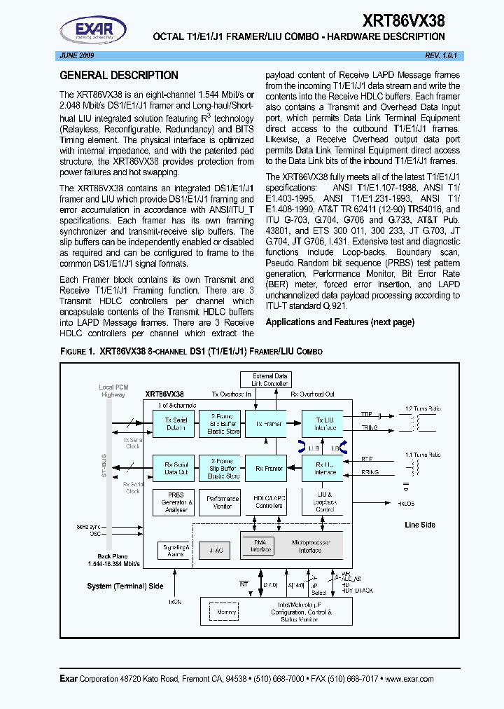 XRT86VX38IB256_9054093.PDF Datasheet