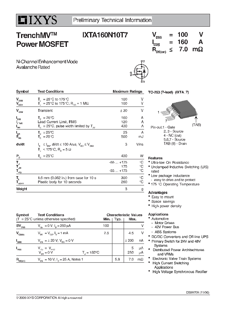 IXTA160N10T7_9055074.PDF Datasheet