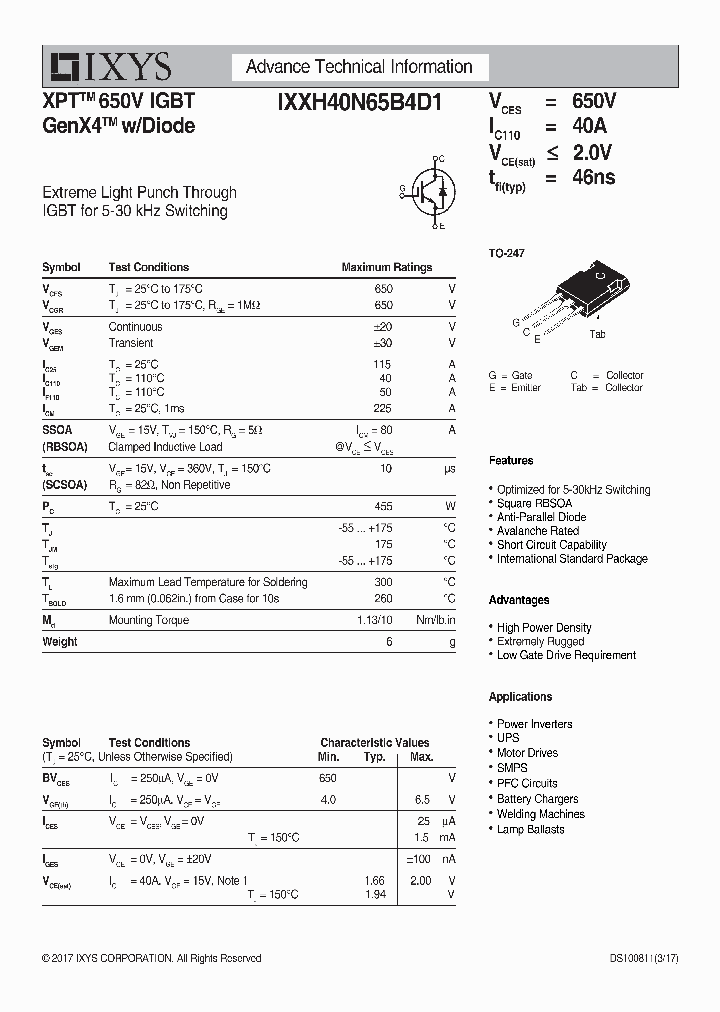 IXXH40N65B4D1_9055508.PDF Datasheet