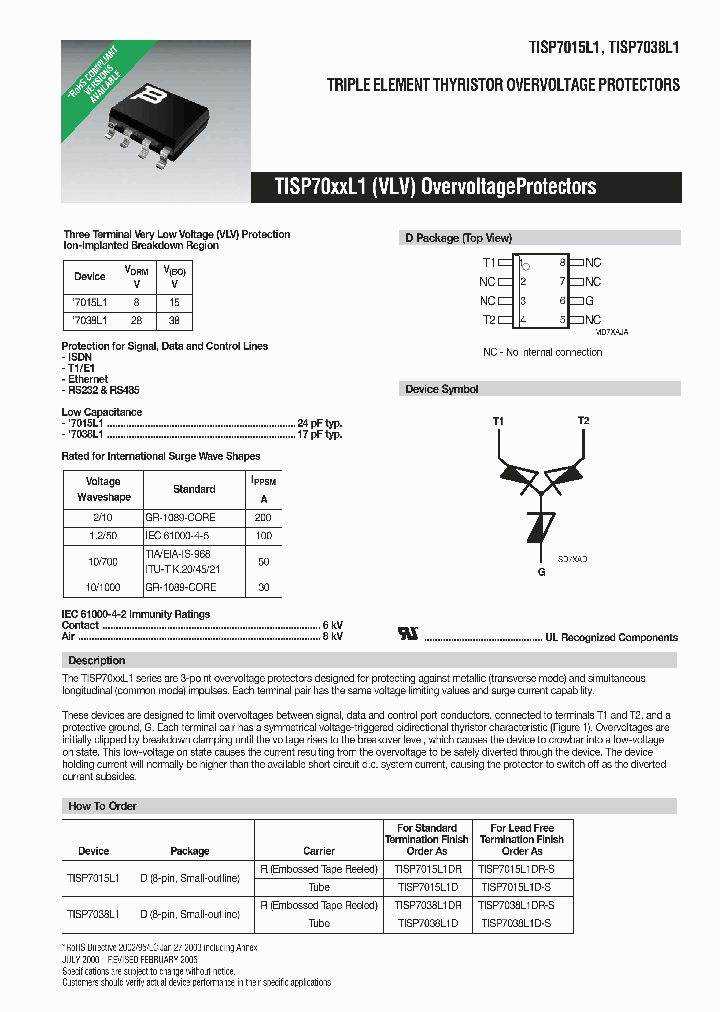 TISP70XXL1_9055982.PDF Datasheet