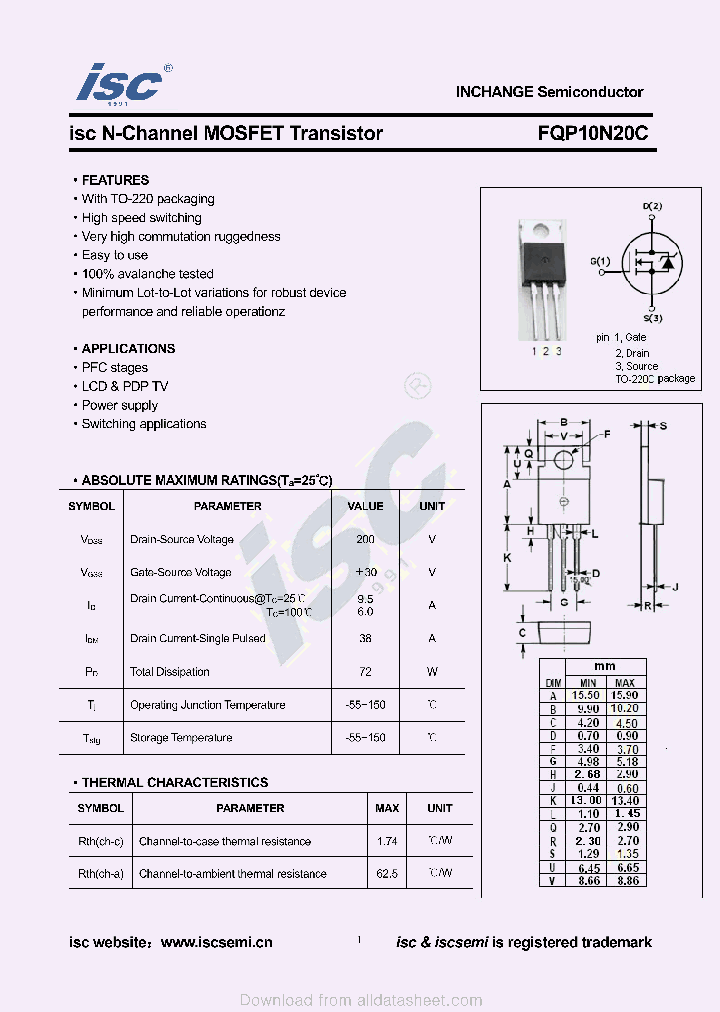 FQP10N20C_9057587.PDF Datasheet