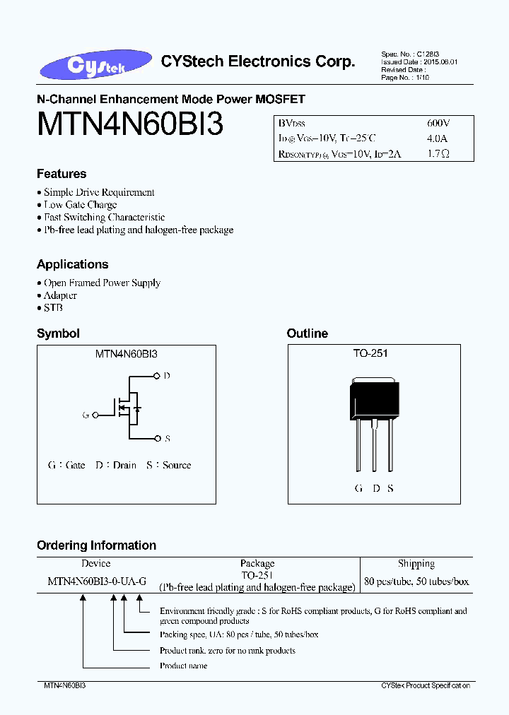 MTN4N60BI3_9058521.PDF Datasheet