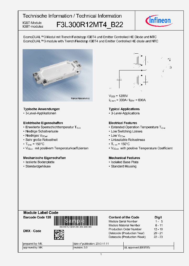 F3L300R12MT4-B22_9062197.PDF Datasheet