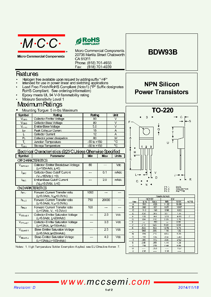 BDW93B_9065073.PDF Datasheet