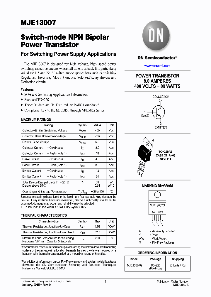 MJE13007_9065268.PDF Datasheet