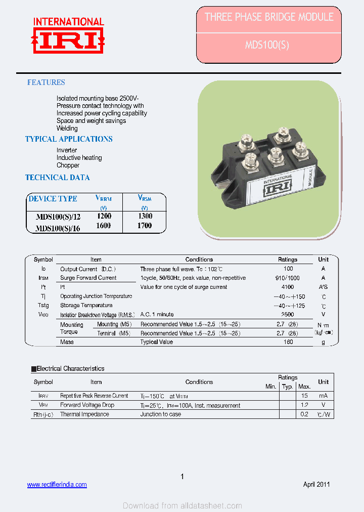 MDS100S_9065283.PDF Datasheet