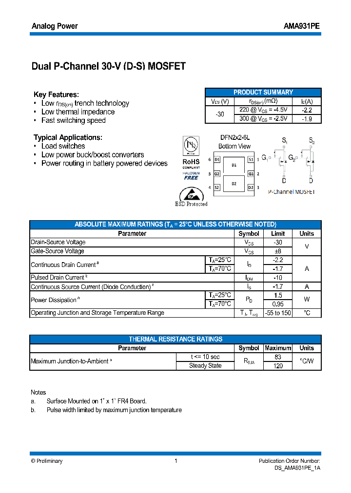 AMA931PE_9069745.PDF Datasheet