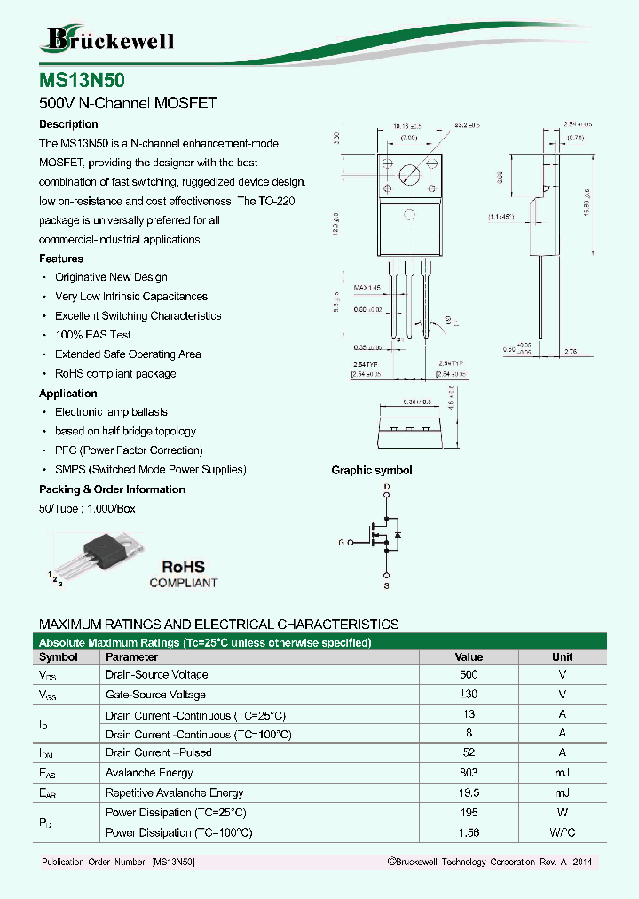 MS13N50_9071529.PDF Datasheet