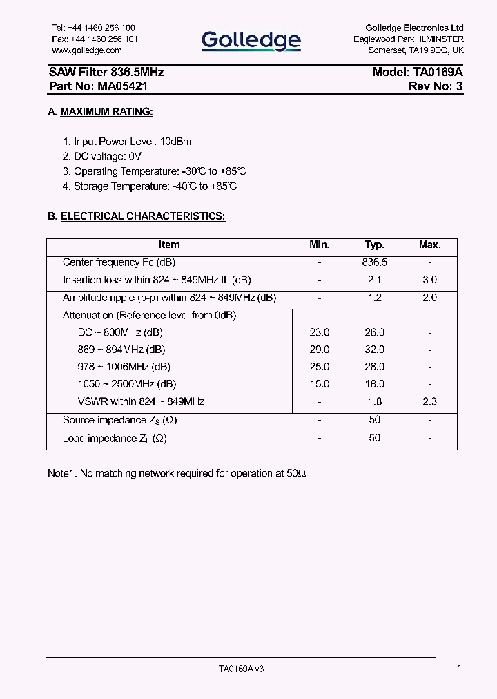TA0169A_9071604.PDF Datasheet
