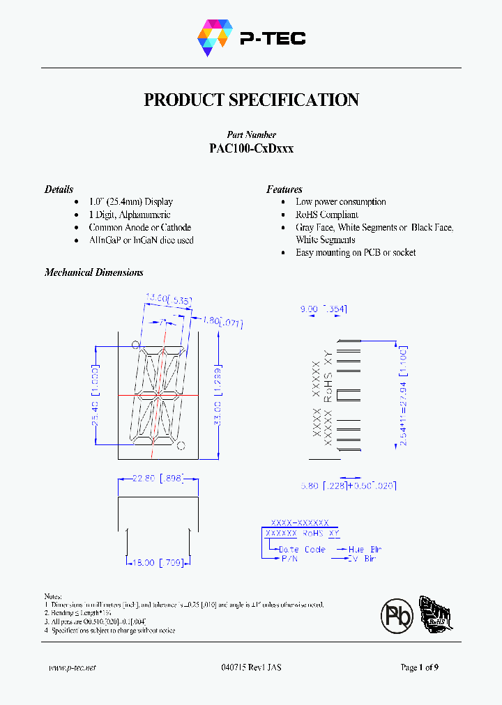 PAC100-CXDA11_9073871.PDF Datasheet