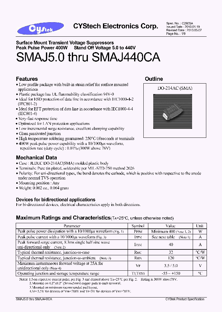 SMAJ60_9074740.PDF Datasheet