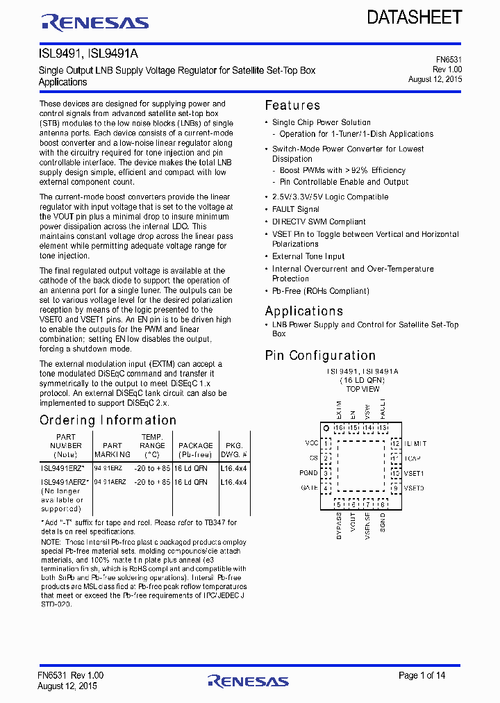 ISL9491AERZ_9076235.PDF Datasheet