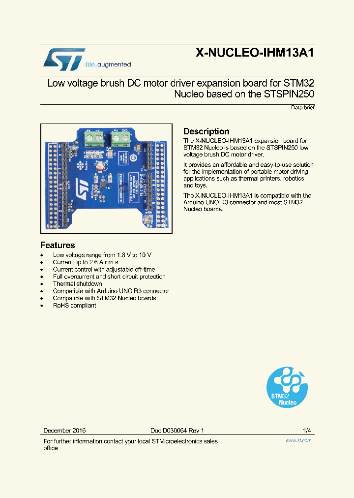 X-NUCLEO-IHM13A1_9076755.PDF Datasheet