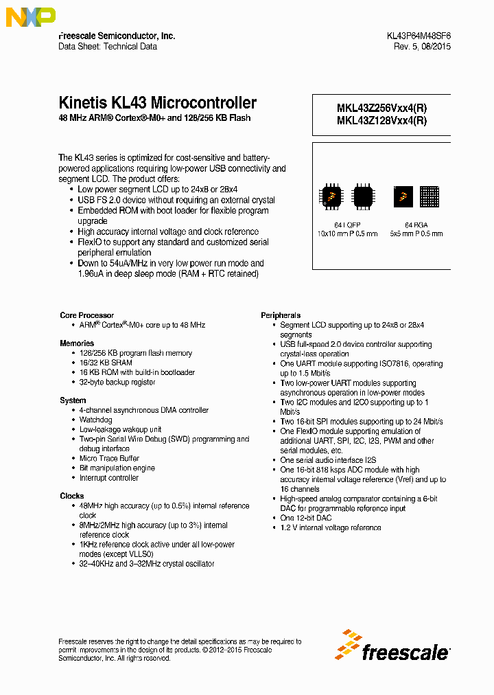 KL43P64M48SF6_9077473.PDF Datasheet