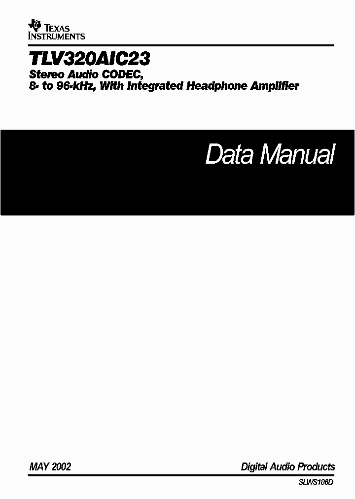 TLV320AIC23IPW_9078240.PDF Datasheet