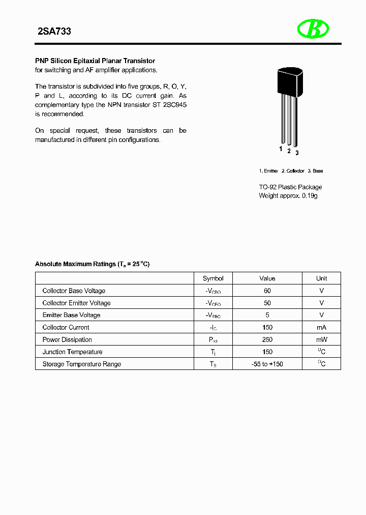 2SA733_9083516.PDF Datasheet