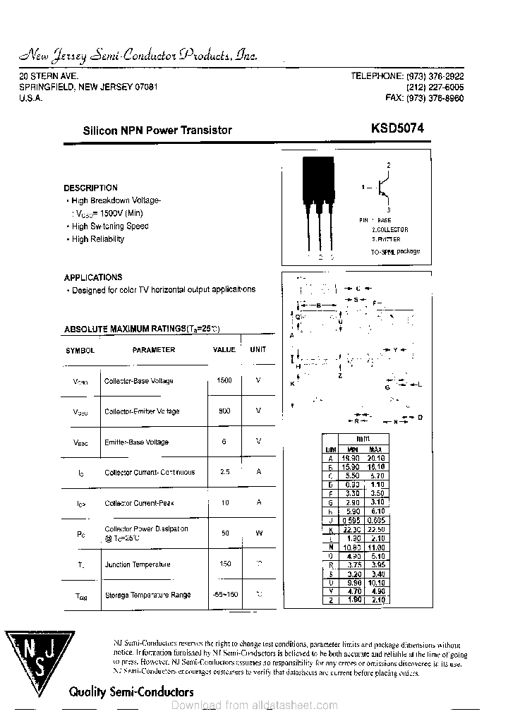 KSD5074_9084661.PDF Datasheet