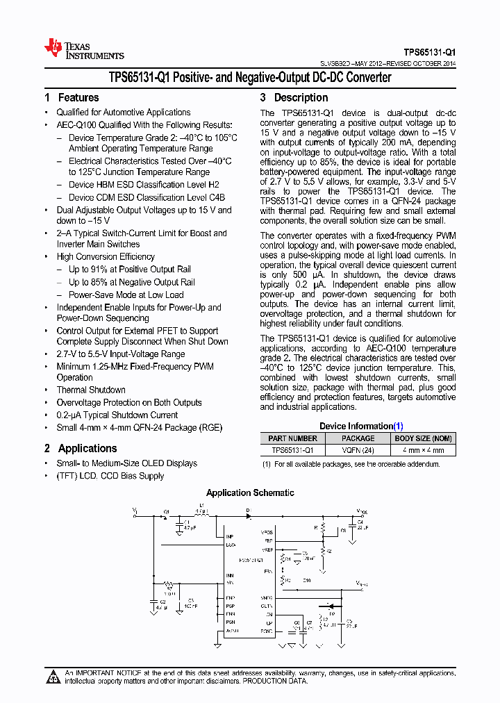 TPS65131TRGERQ1_9086465.PDF Datasheet