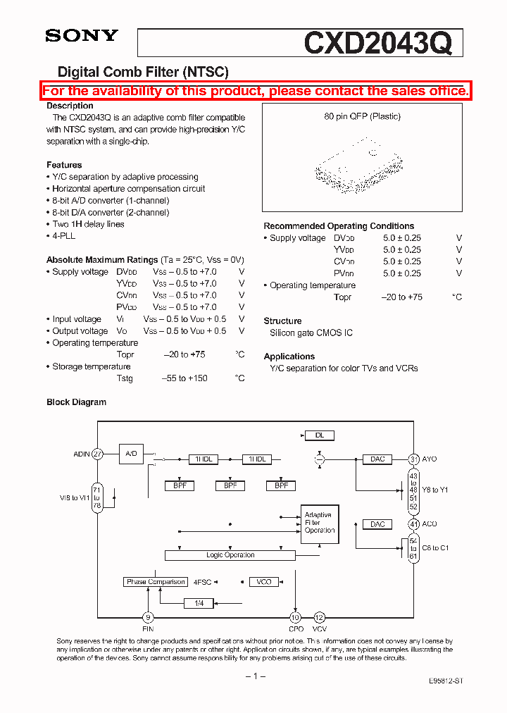 CXD2043Q_9088692.PDF Datasheet