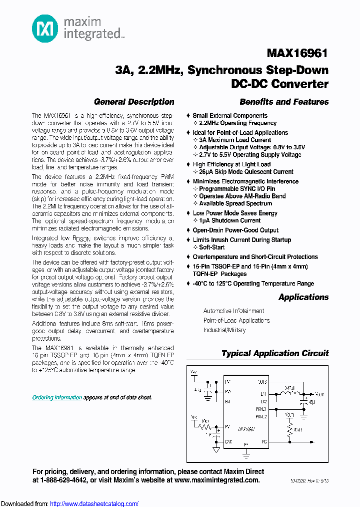 MAX16961RAUEAV_9088861.PDF Datasheet