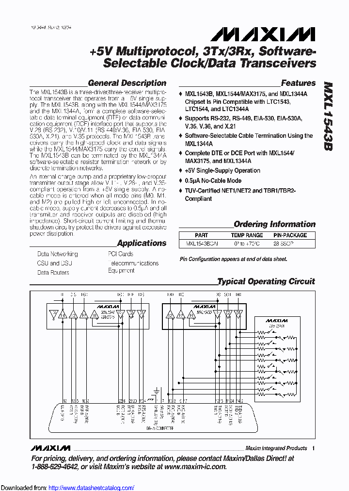 MXL1543B_9089533.PDF Datasheet