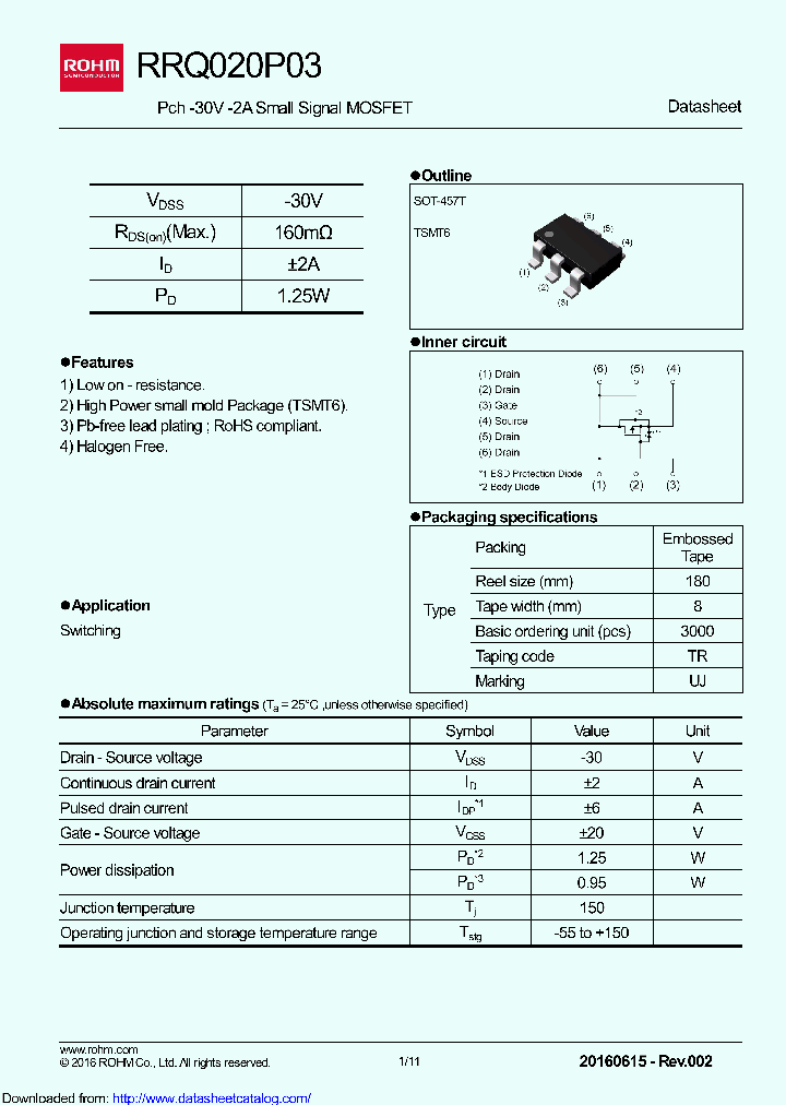 RRQ020P03_9091021.PDF Datasheet