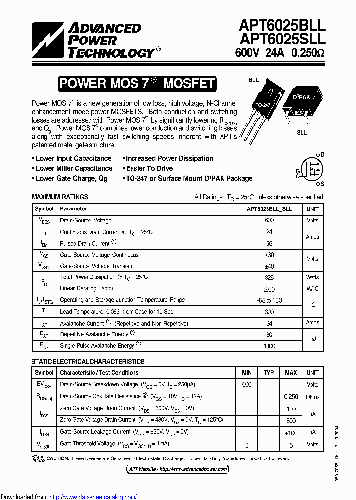 APT6025BLLG_9092112.PDF Datasheet