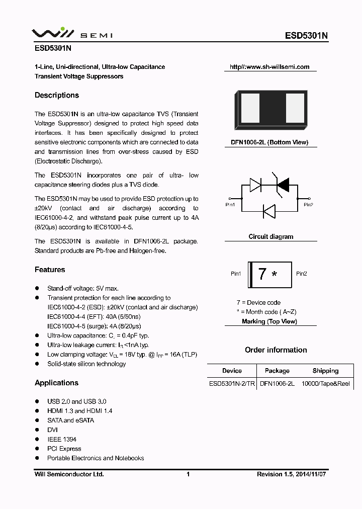 ESD5301N-2TR_9100553.PDF Datasheet