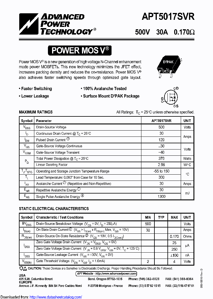 APT5017SVRG_9100703.PDF Datasheet